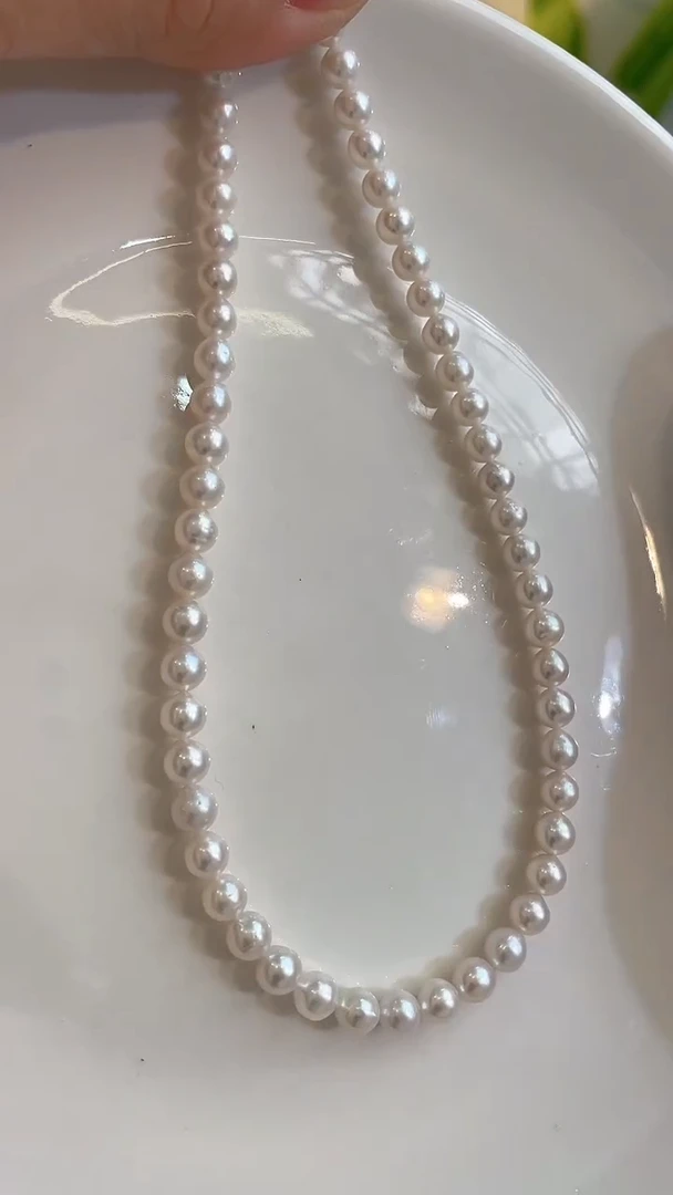 项链未镶嵌淡水珍珠4-5mm白色系小米