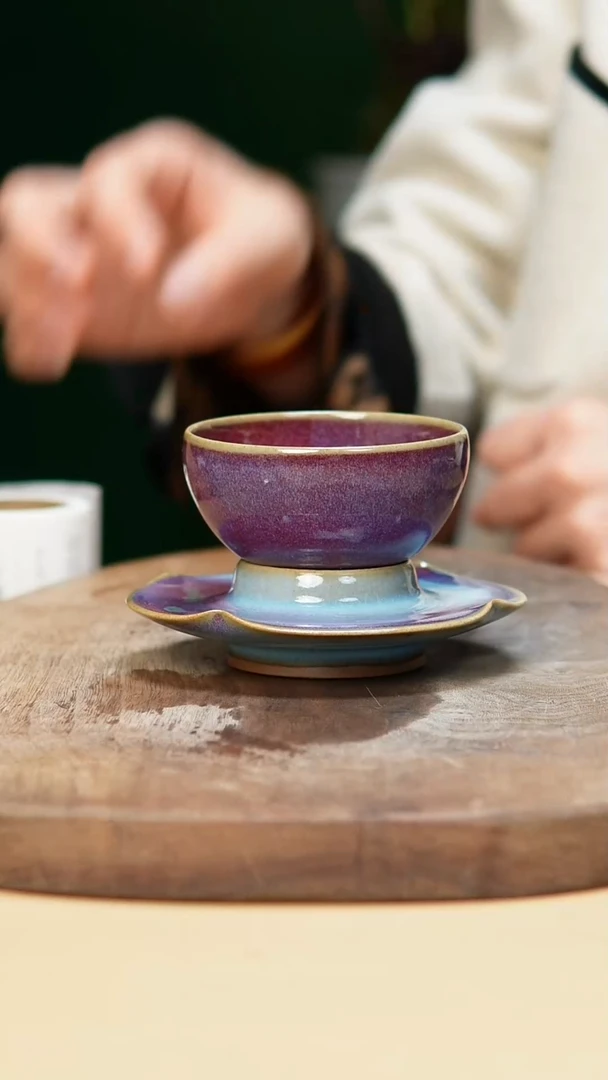 钧瓷作品—郑郑—刘钏博托盏—584