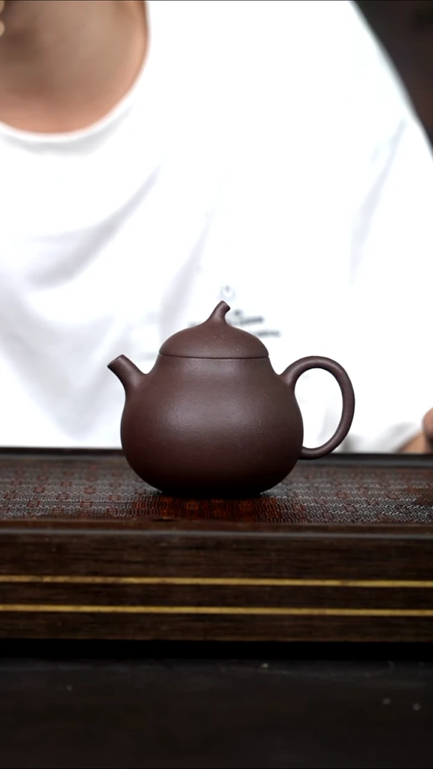 茶壶紫砂    yz      桃花泥     茄瓜     170cc