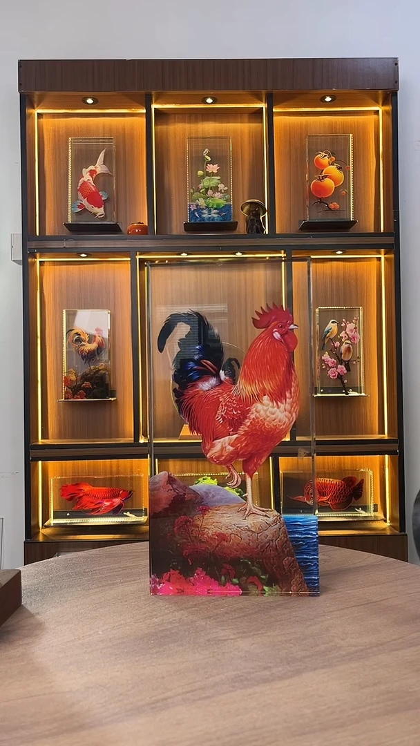 人造水晶风**i磕碰瑕疵品30/15公鸡+底座