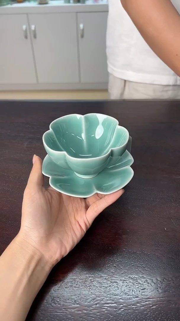 龙泉云间青瓷小米茶器