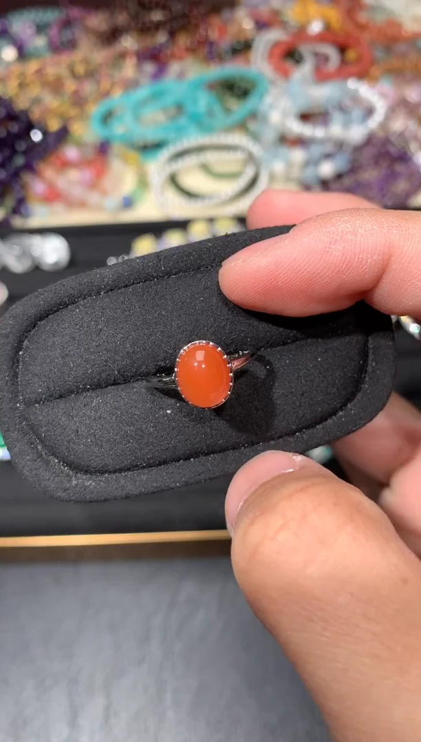 未镶嵌南红玛瑙戒指W14【多样性发其一】