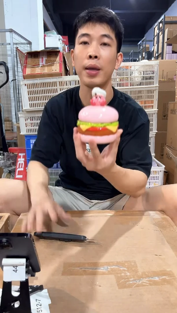 瓷片星之卡比汉堡首饰罐