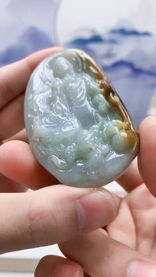 未镶嵌定制翡翠4812bb-毛货挂件38