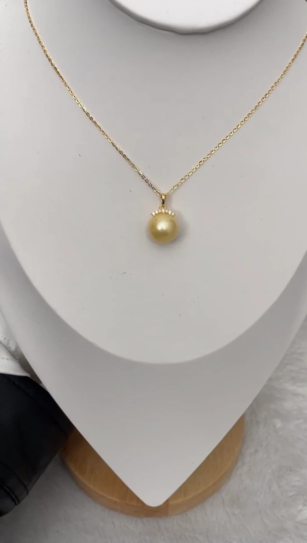 【闪购商品】海水珍珠颈饰未镶嵌南洋金珠12-13mm（多样性发一）