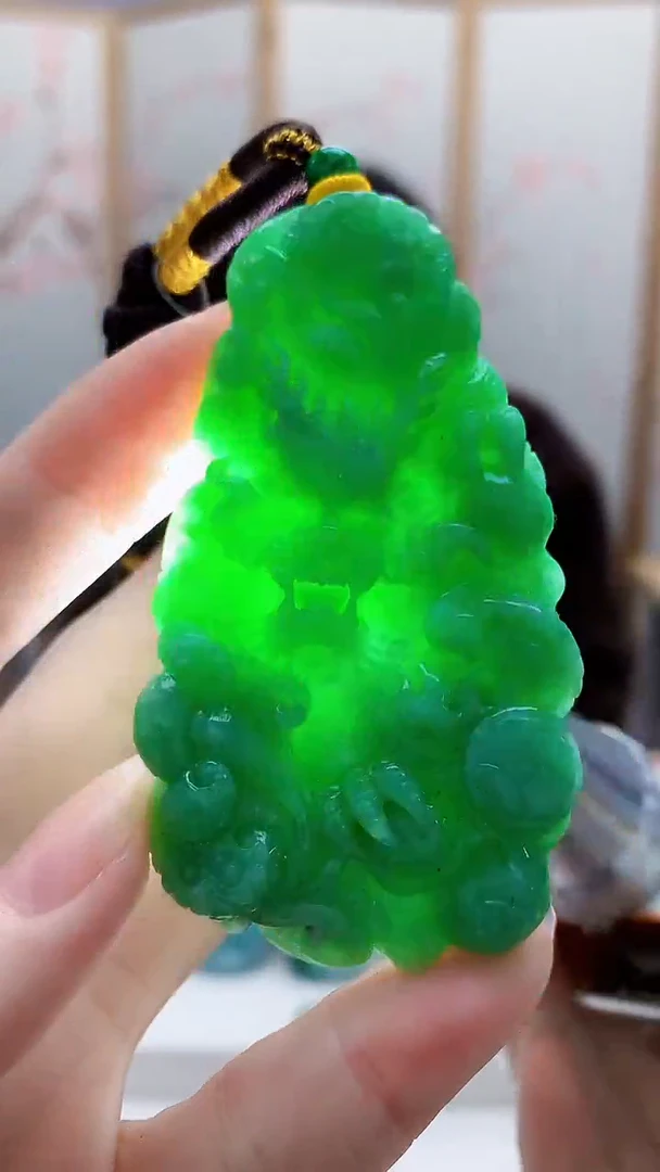 未镶嵌定制翡翠宝****哥5145ry-毛货挂件