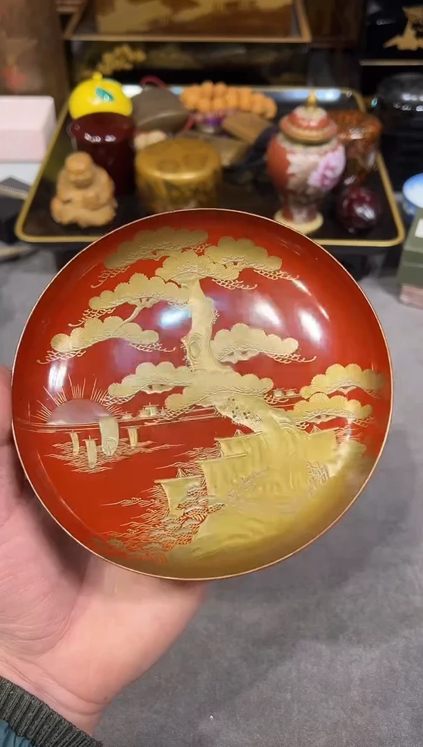 高肉金莳绘 天目盏6只