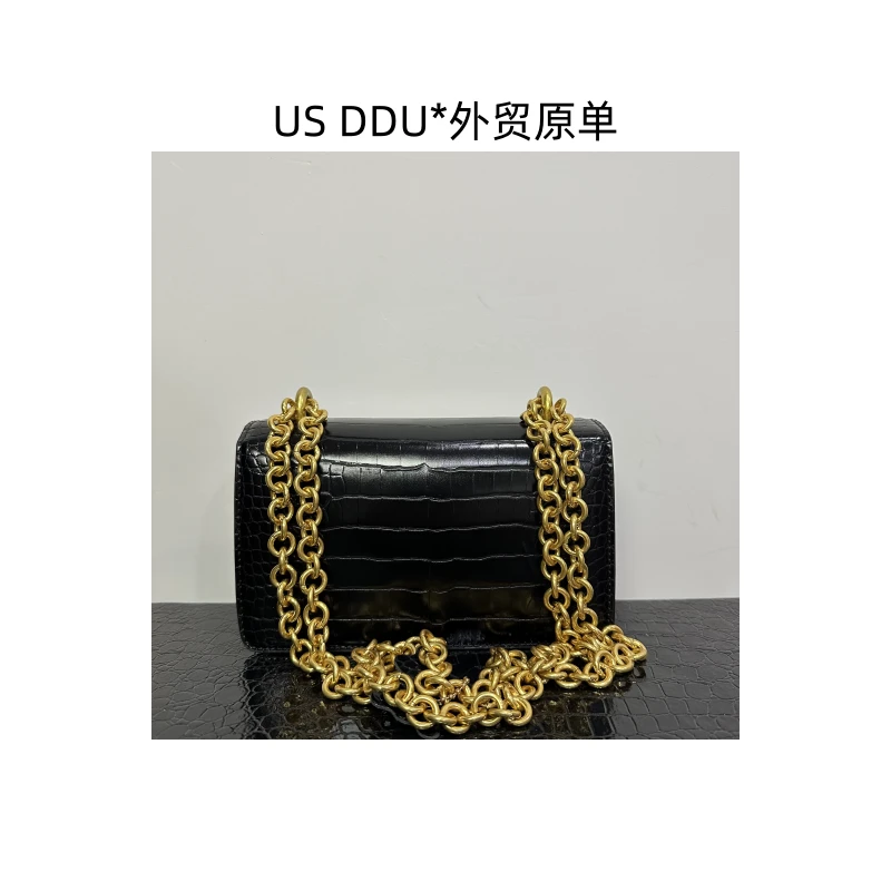 H 黑色华子链条时尚单肩斜挎包F8011/F012