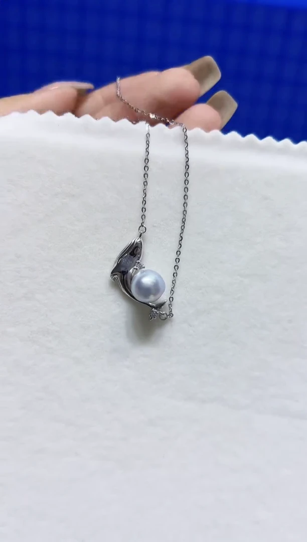 银S925镶嵌吊坠海水珍珠103