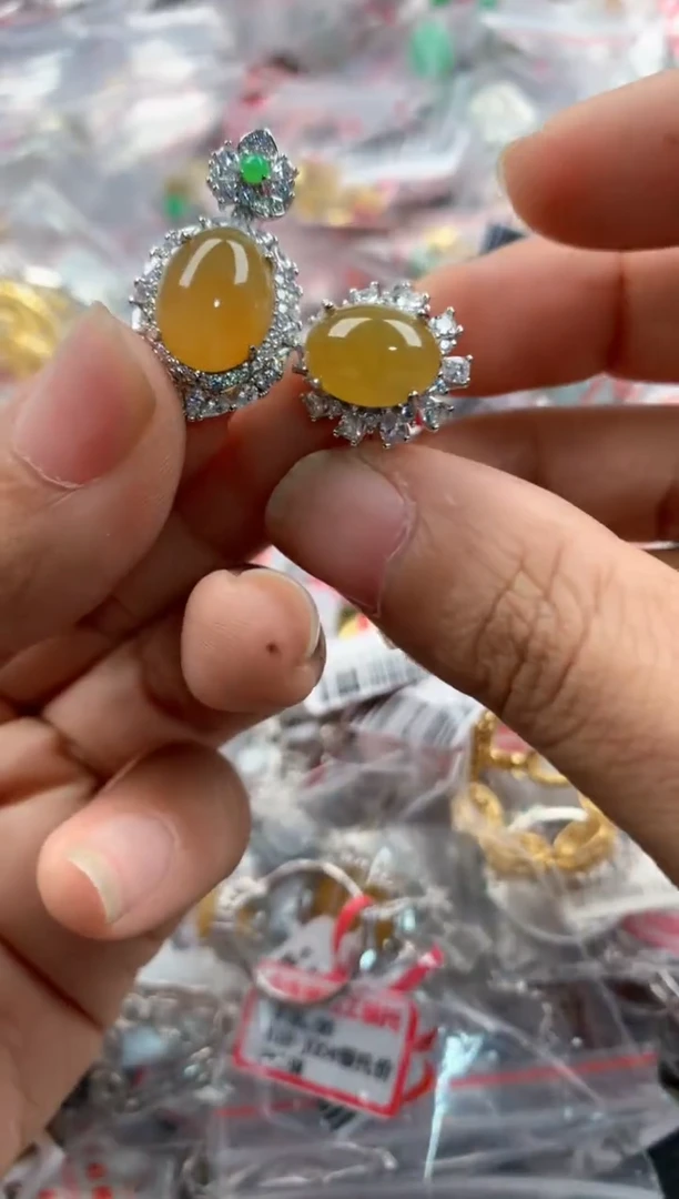 银S925镶嵌戒指翡翠444             6