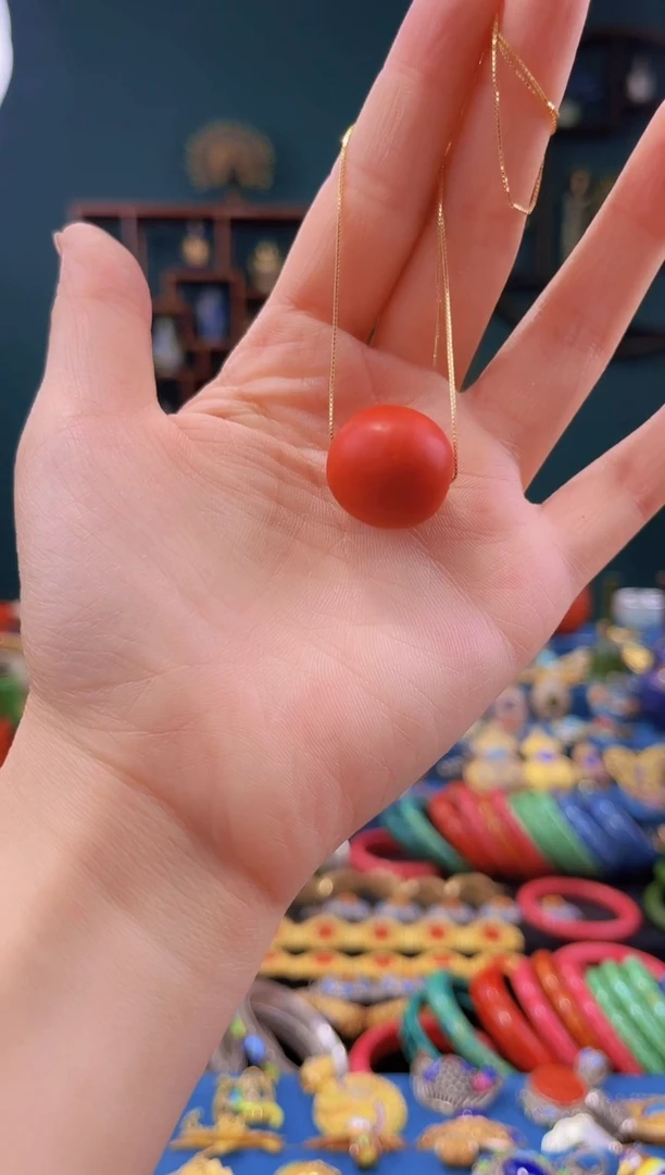 素漆单珠配链子红色2.0