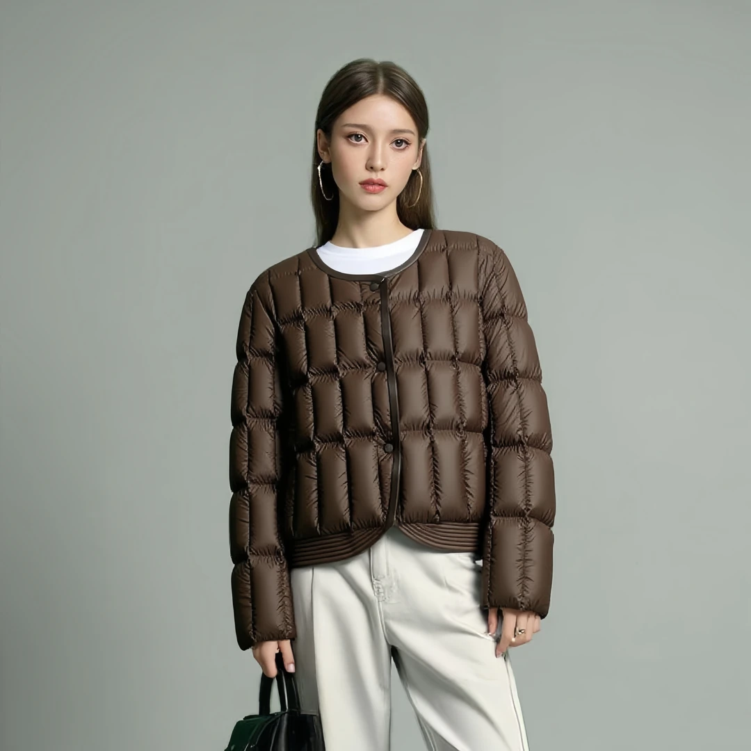 羽绒服短款设计感女款百搭圆领保暖YS-1885-XL