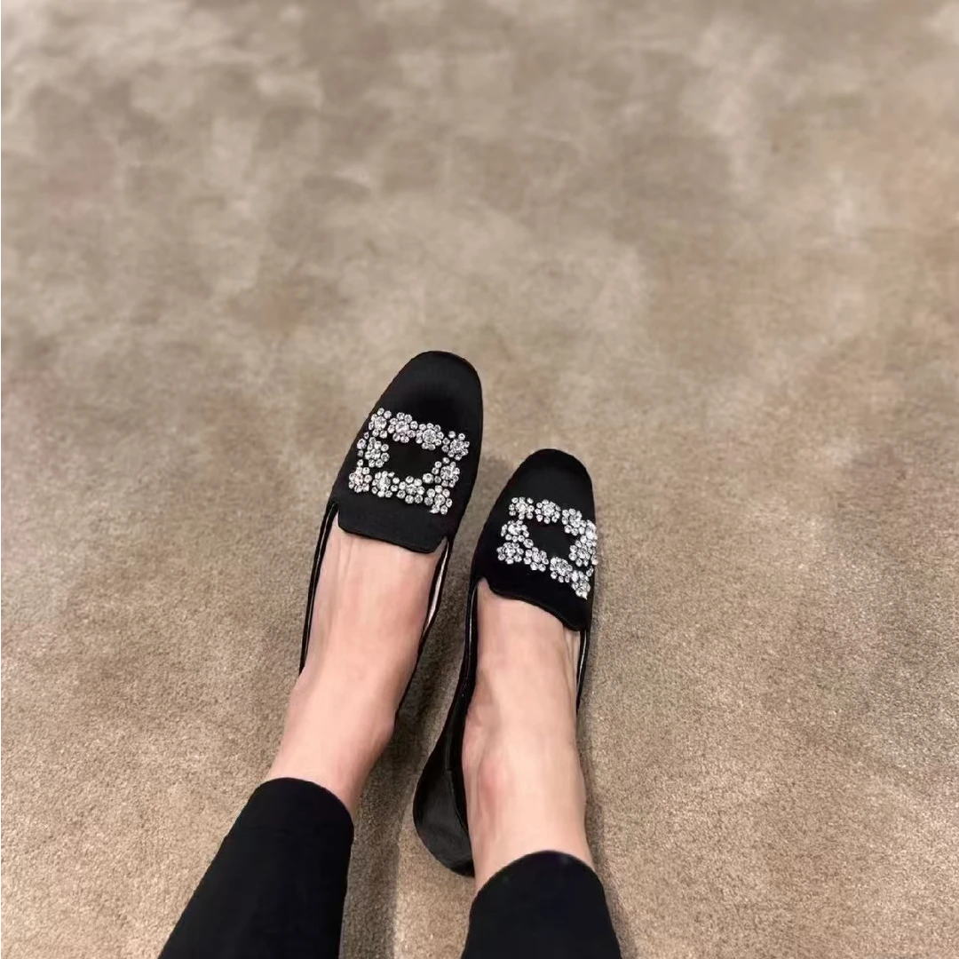 未使用 Roger Vivier/罗杰·维威耶 /六六/女款黑色平底鞋