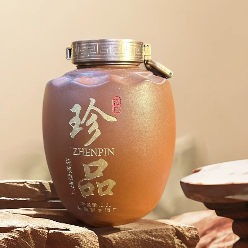 罗壹【紫砂坛10年珍品】私藏级老酒53%Vol2500ml*1坛