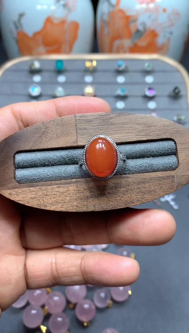 【闪购商品】南红玛瑙戒指未镶嵌W25（随机性发货只发一单）