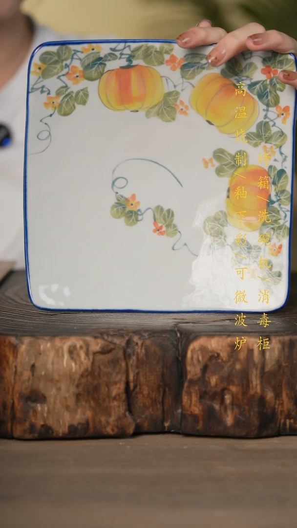 瓷片景德镇高温釉下彩可微波烤箱洗碗机