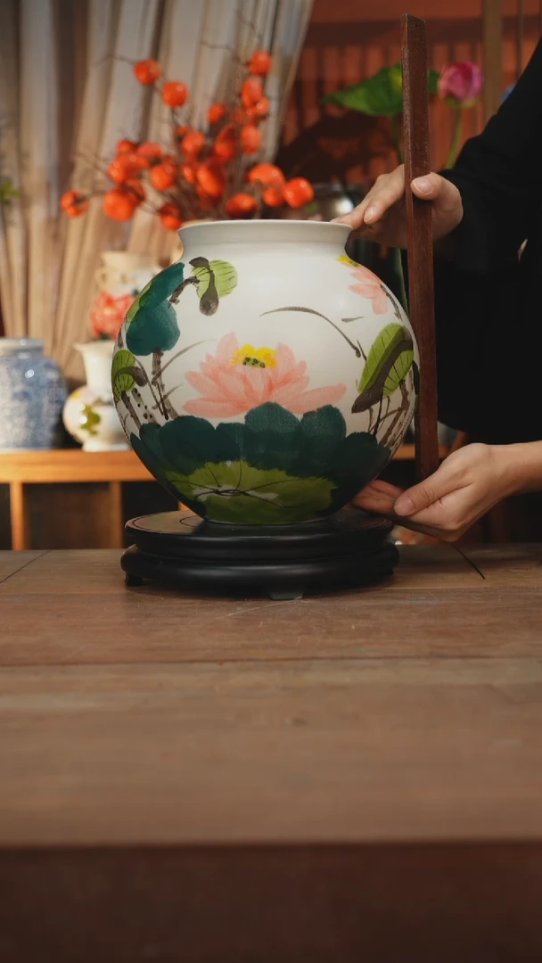 瓶景德镇设计师釉下手绘陶瓷花瓶
