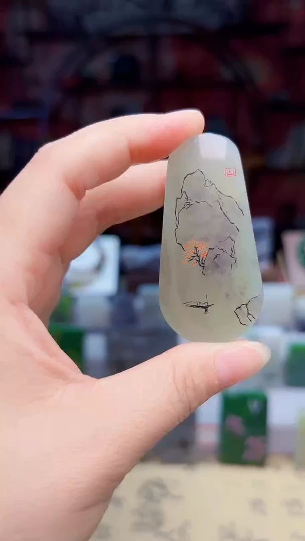 和田玉未镶嵌挂件95