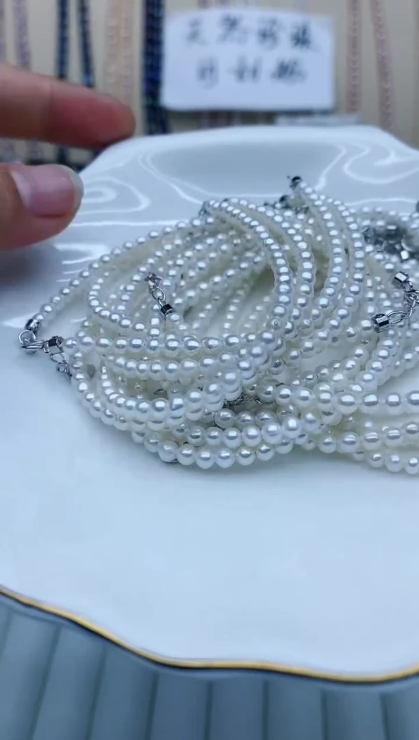 淡水珍珠手链银S925镶嵌手链多样性发其一