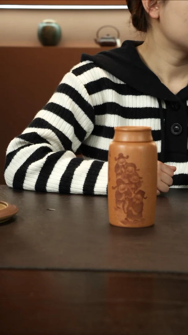 【闪购商品】紫砂茶叶罐直播福利五彩段茶叶罐100g.