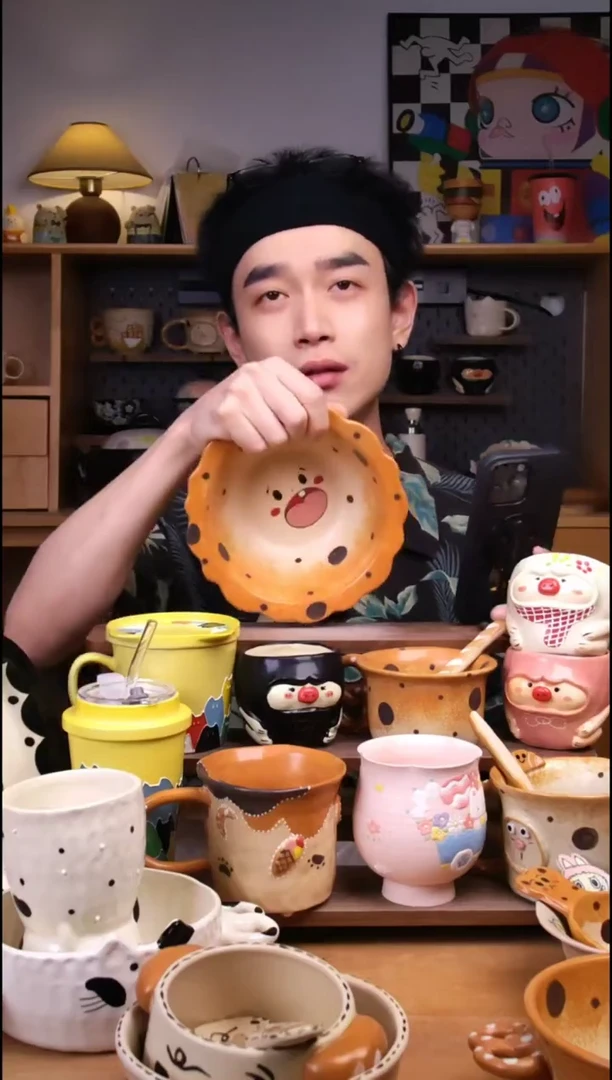 杯子景德镇可爱设计师款陶瓷