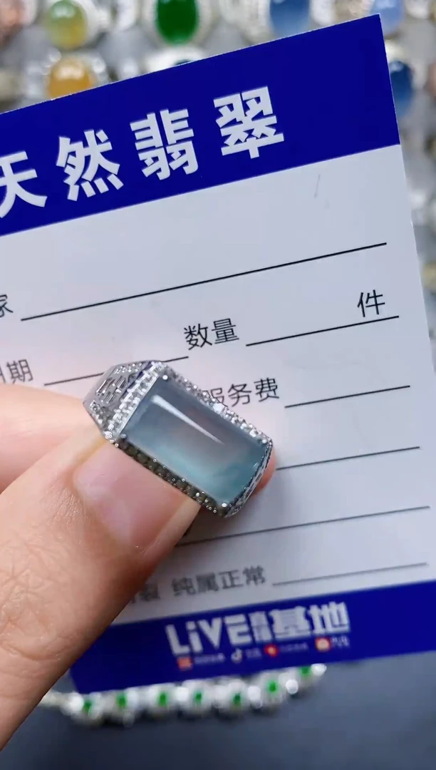 银S925镶嵌戒指翡翠282