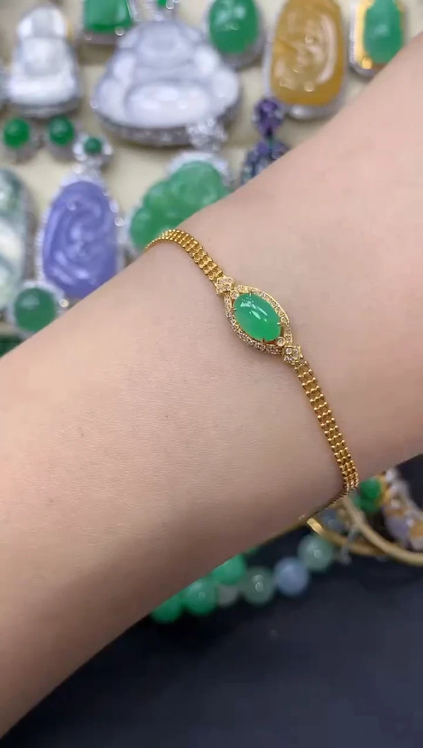 未镶嵌手串翡翠279-雪姐翡翠天天见