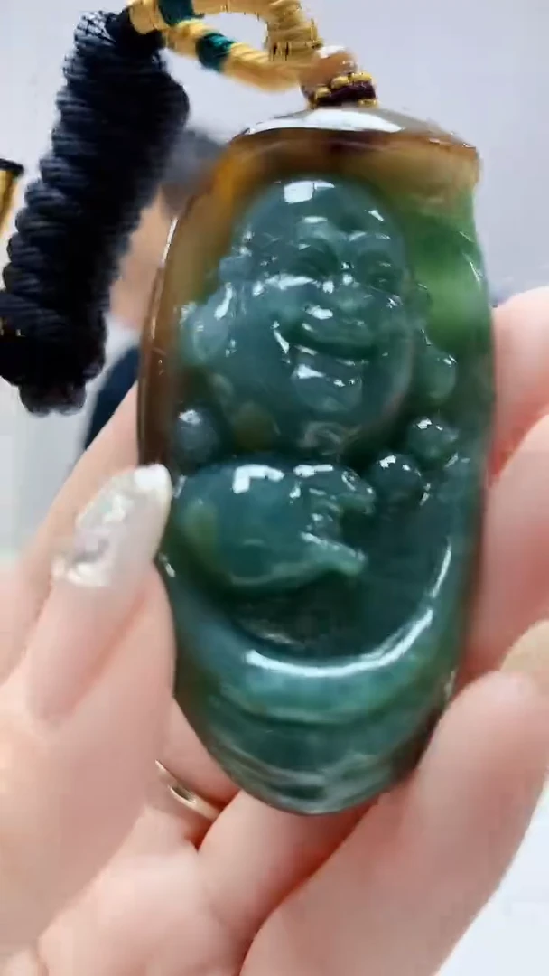 定制翡翠未镶嵌4898DD-毛货挂件21