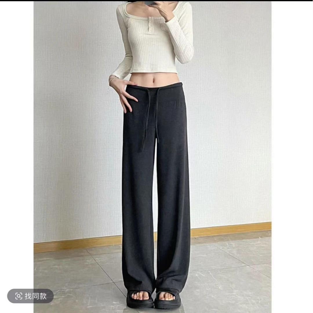 2025夏季新款alo 系列 垂感 垂垂裤 拖地裤 针织休闲裤  -2505