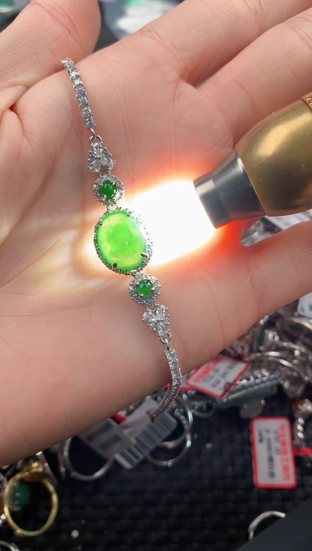 银S925镶嵌戒指翡翠4                  10