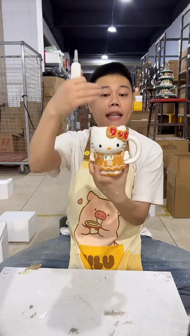 瓷片陶瓷圣诞jbkt全身杯