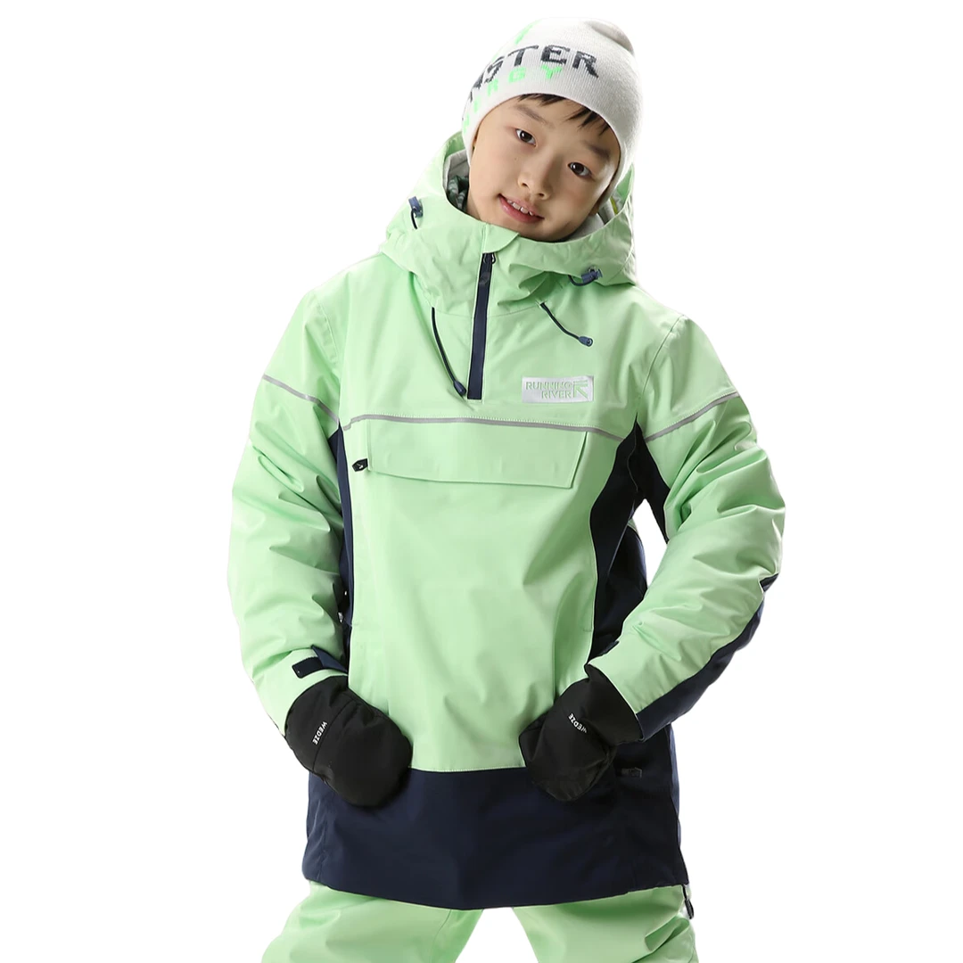 Running River/奔流新品儿童冬季户外防风保暖滑雪服W2755W2756