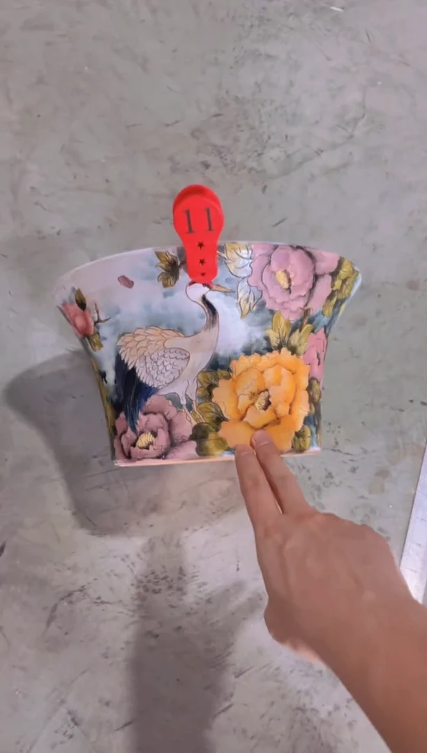 づ**ベ11溪之陶多肉陶瓷花盆罐——微瑕