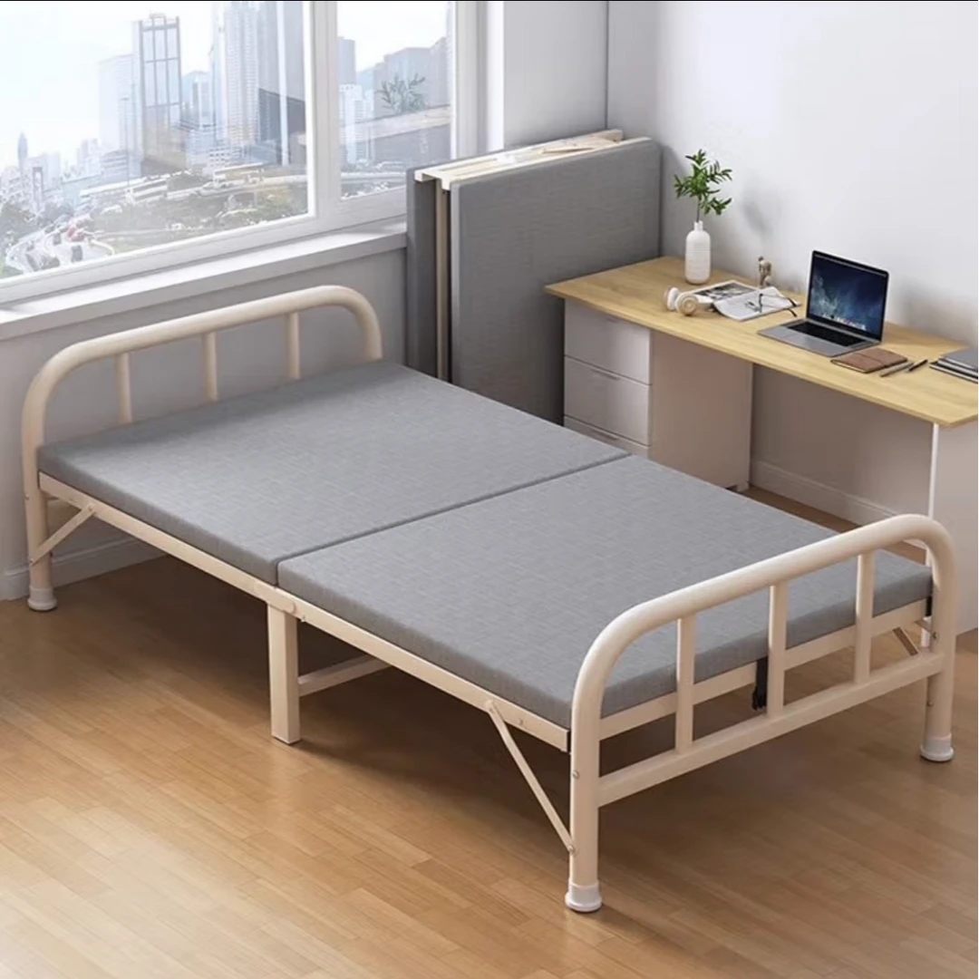 折叠床家用单人床成人午休午睡小床出租屋加固硬板床 升级3cm海绵