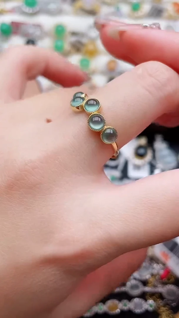 银S925镶嵌戒指翡翠135