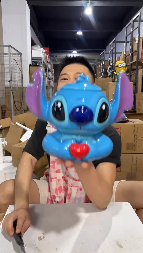 瓷片原盒史迪仔比心储物罐