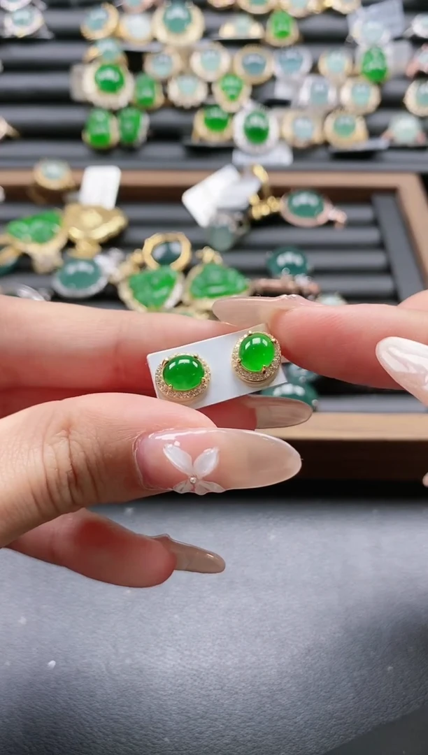 【闪购商品】翡翠戒指银S925镶嵌51511