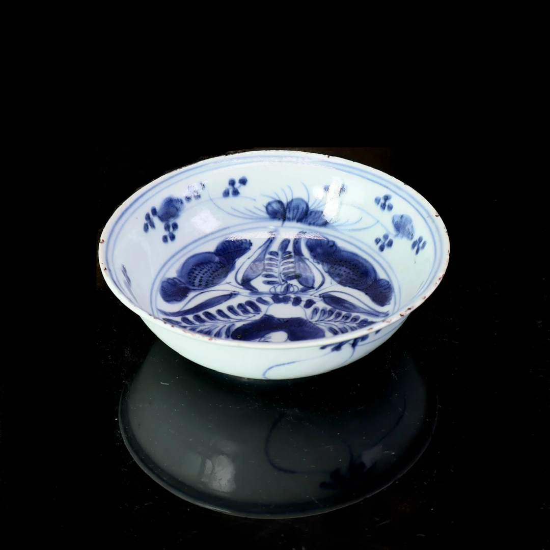 35.明晚期青花一鹭莲科碗