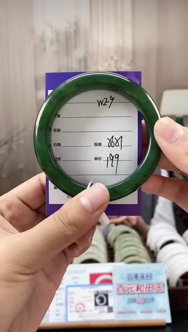 未镶嵌手镯和田玉WE9微色差