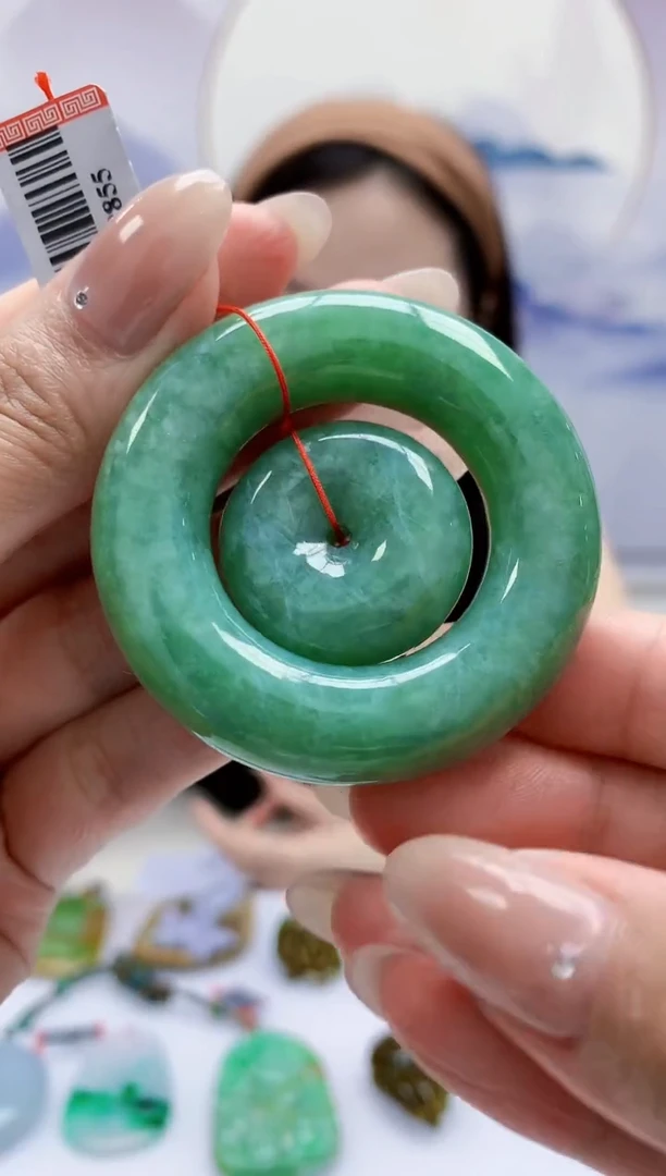 定制翡翠未镶嵌4852MM-毛货挂件79