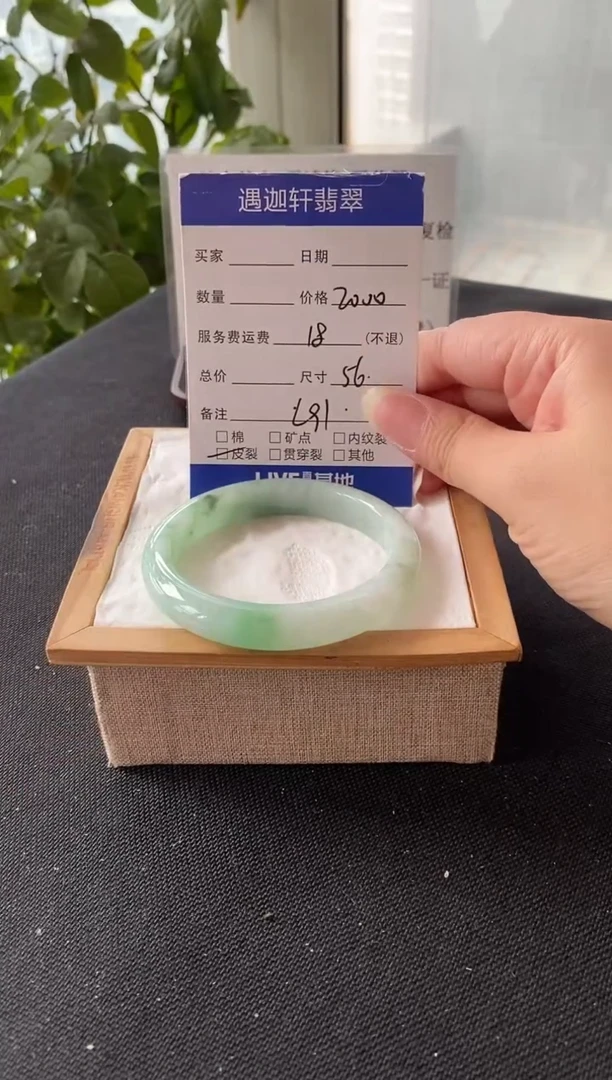 未镶嵌手镯翡翠56圈口 L91编码