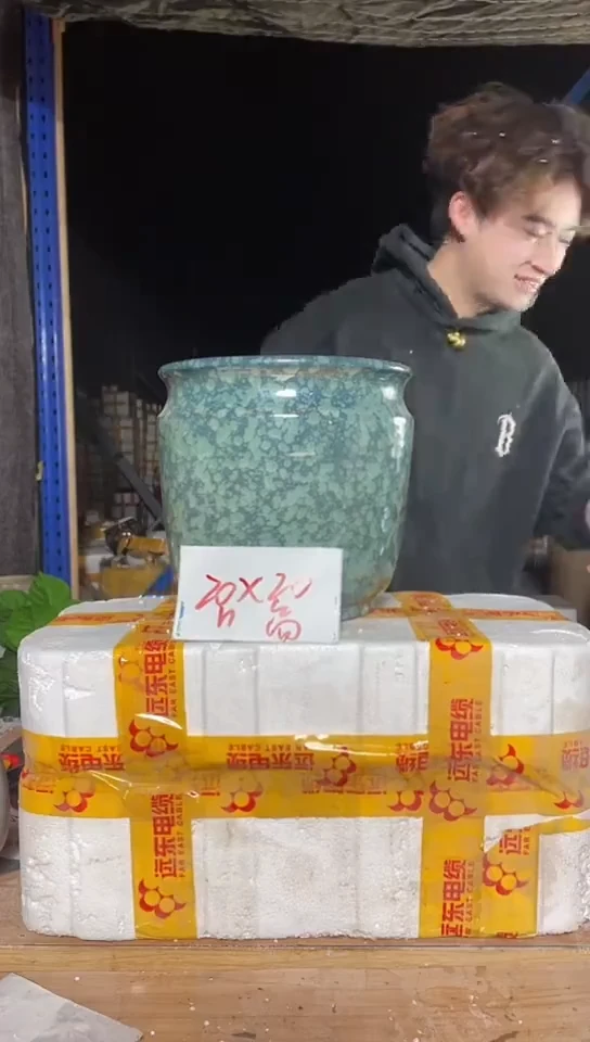紫砂花盆宜兴紫砂粗陶花盆20*20