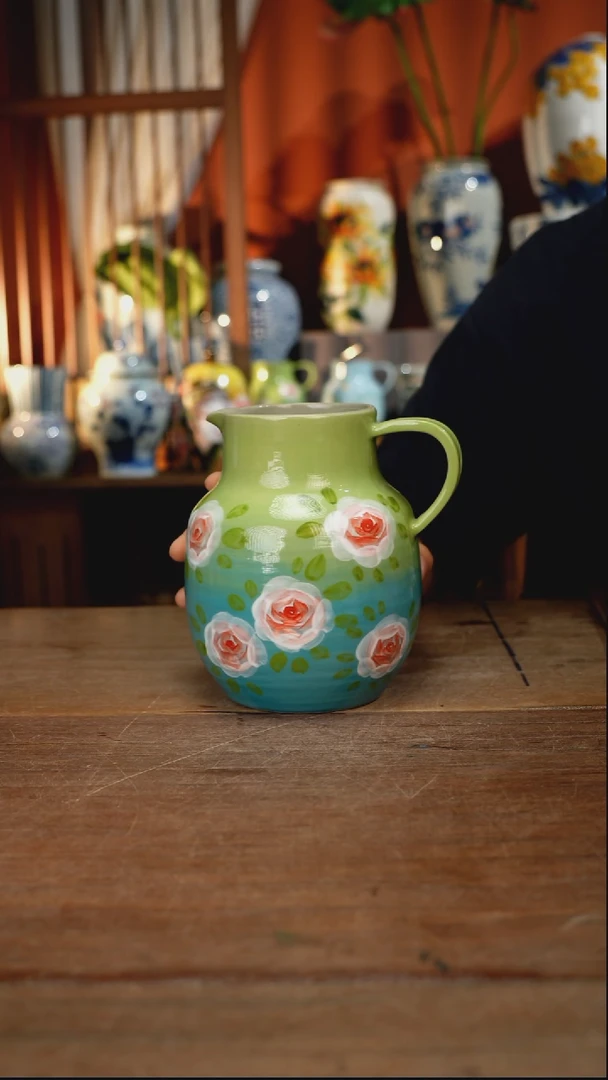 瓷片【简家甄选】景德镇设计师釉下手绘陶瓷餐具