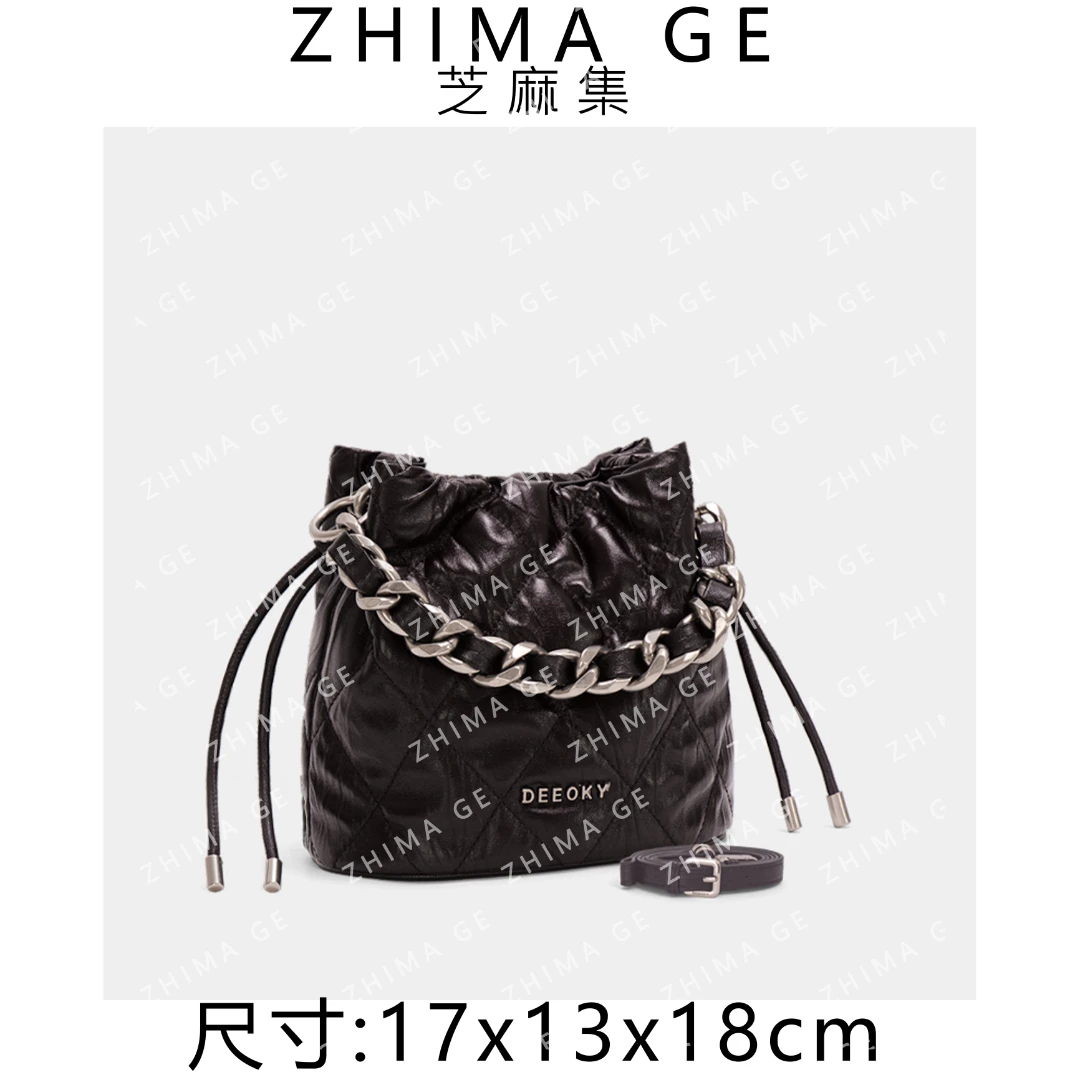 【芝麻集】ZT-D8050-泡芙咖RAIN.CUN潮流时尚百搭腋下斜跨女包