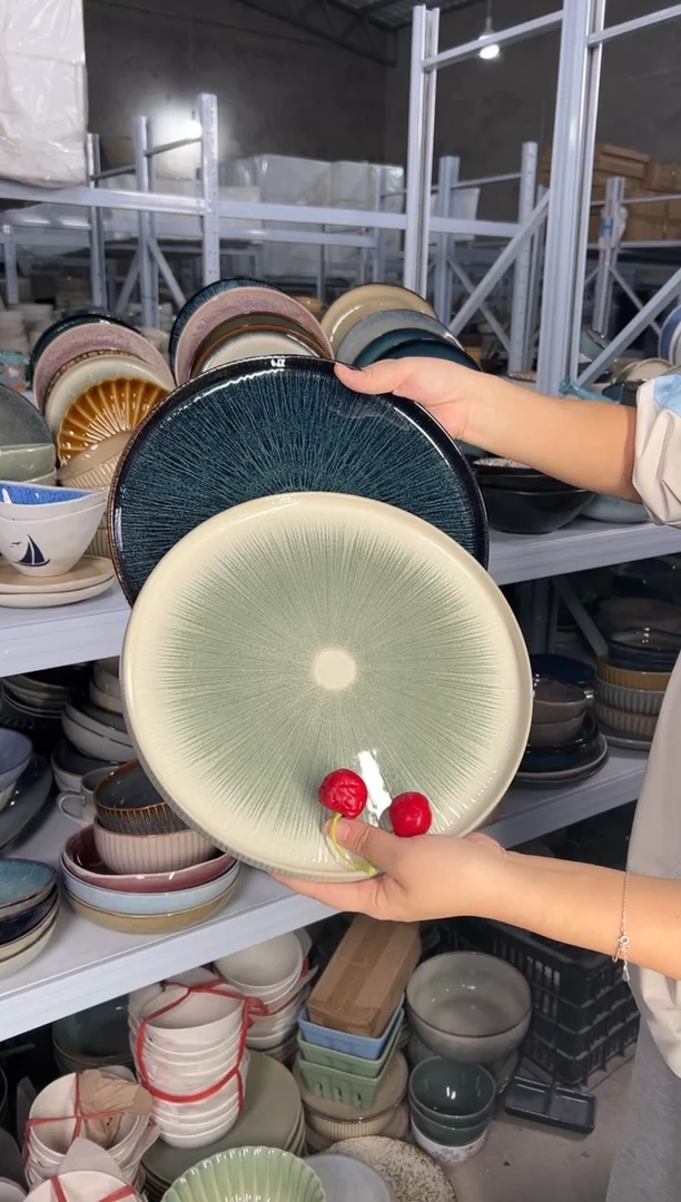 陶瓷外贸尾货瑕疵满20包邮X2大盘10.5英寸27厘米