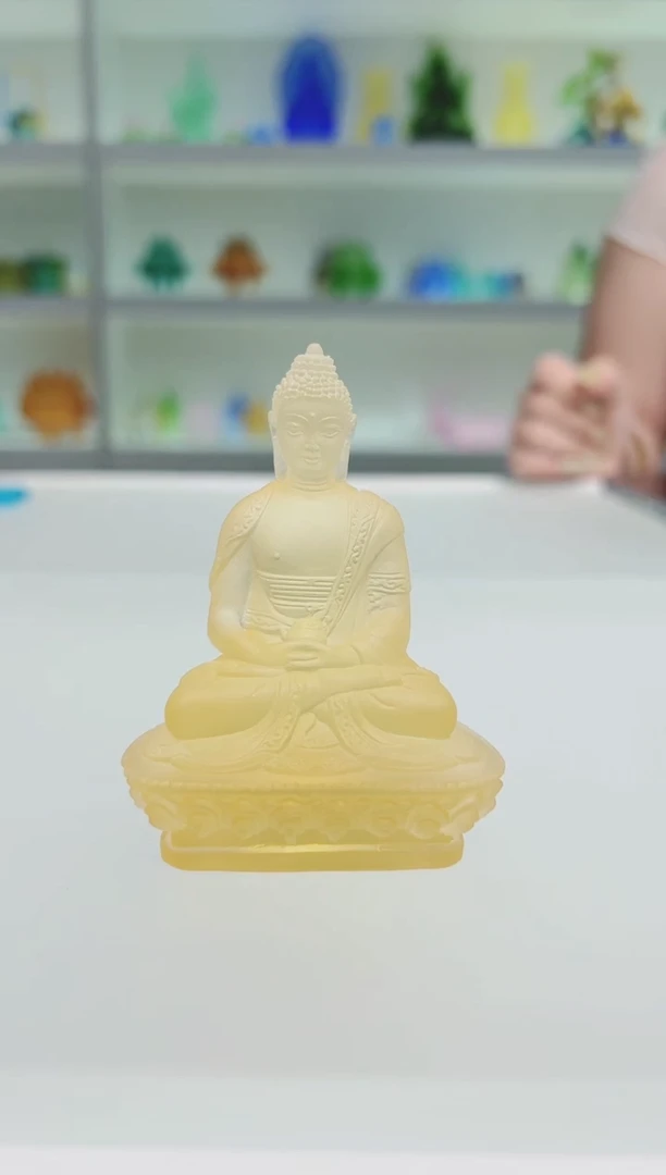 琉璃手工艺品古法琉璃8.5cm药师佛