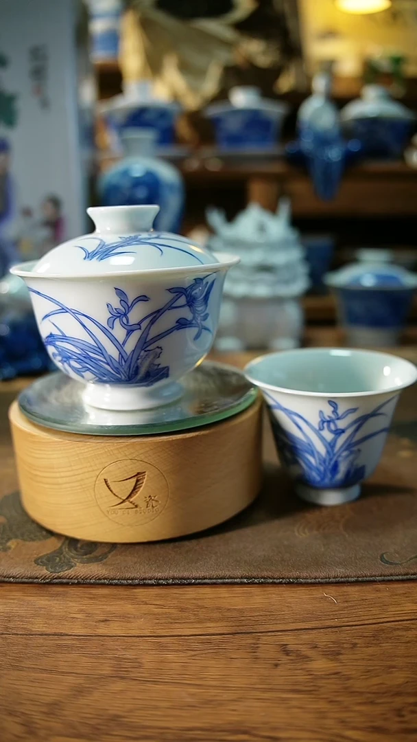 40景德镇手工手绘茶具