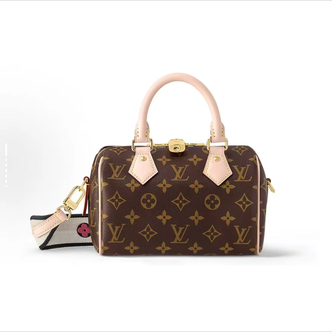 未使用 LouisVuitton/路易威登 speedy黑肩带20芯片款单肩包