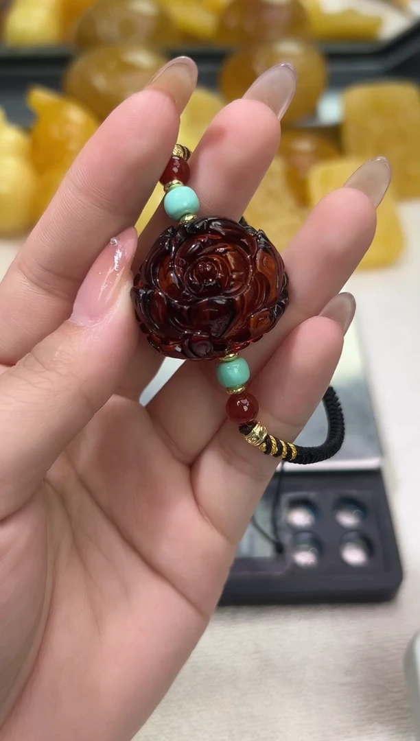 裸石琥珀未镶嵌琥珀蜜蜡吊坠