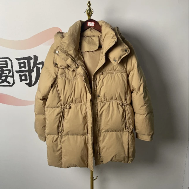 鸭绒羽绒服 中长款 F2156 卡其色M码/1件、XL/2件、2XL/3件